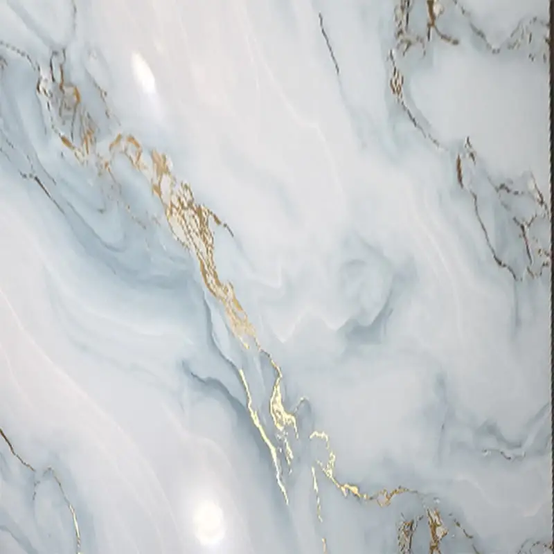 Pannello da parete in marmo UV dorato metallizzato lucido