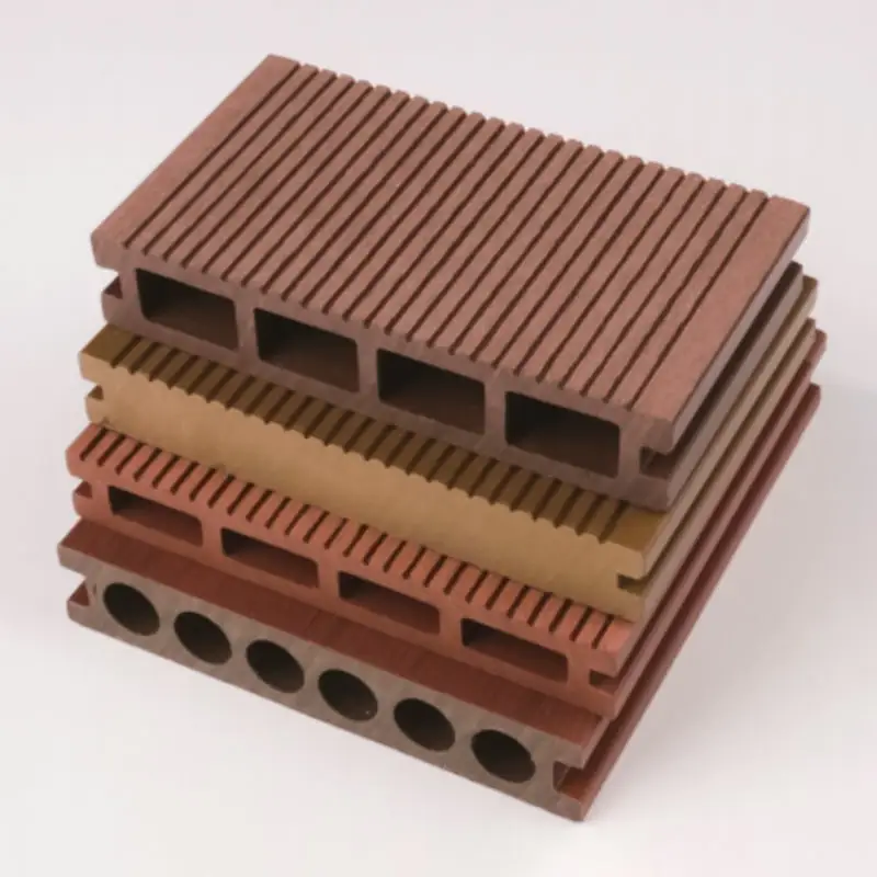 Decking in WPC solido con foro quadrato/foro rotondo per esterni
