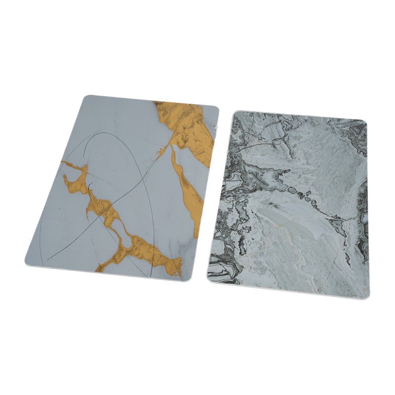 Rivestimento per pareti interne a prova di umidità con pannello in PVC rivestito in finto marmo UV